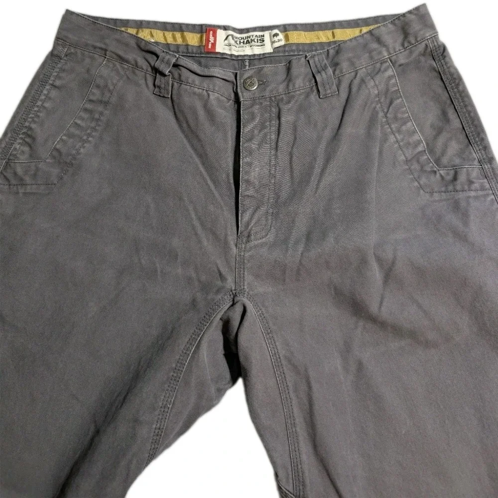 Mountain Khakis Relaxed Fit Pants Mens 36x30 Gray Canvas Outdoor Work